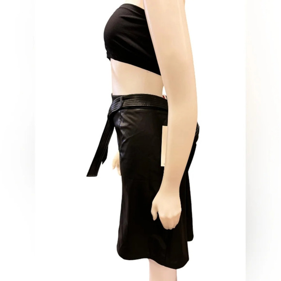 Calvin Klein NWT Black Skirt Midi Pleather Plus Size 22W - Picture 2 of 10